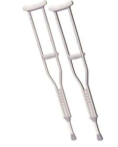 Push Button Alum Adj Crutch Tall-Ptnt Hgt 5'10 -6'6 -Cs/8